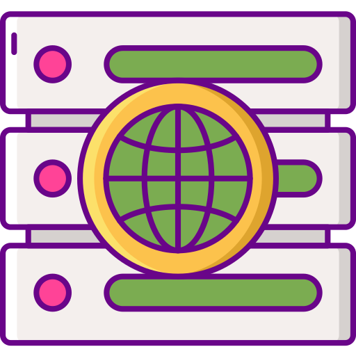 red de datos Flaticons Lineal Color icono