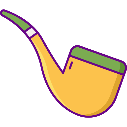 Трубка курительная Flaticons Lineal Color иконка