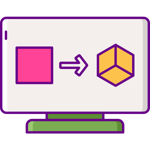Data transformation Flaticons Lineal Color icon