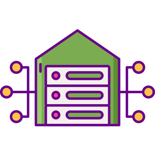 Data warehouse Flaticons Lineal Color icon