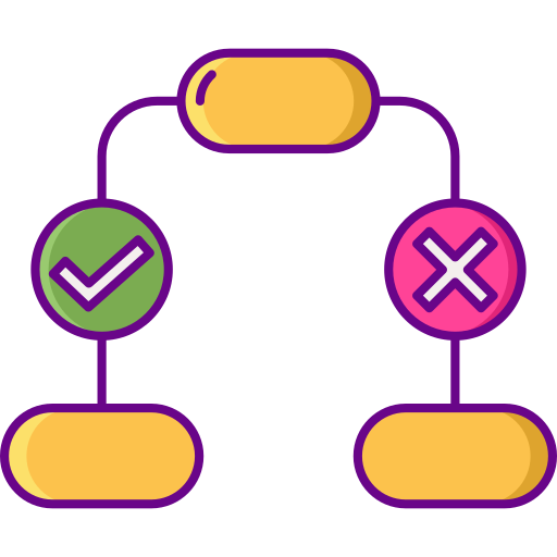Decision tree Flaticons Lineal Color icon