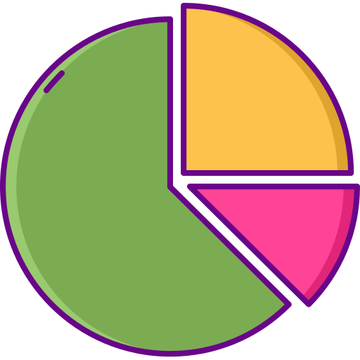 gráfico circular Flaticons Lineal Color icono