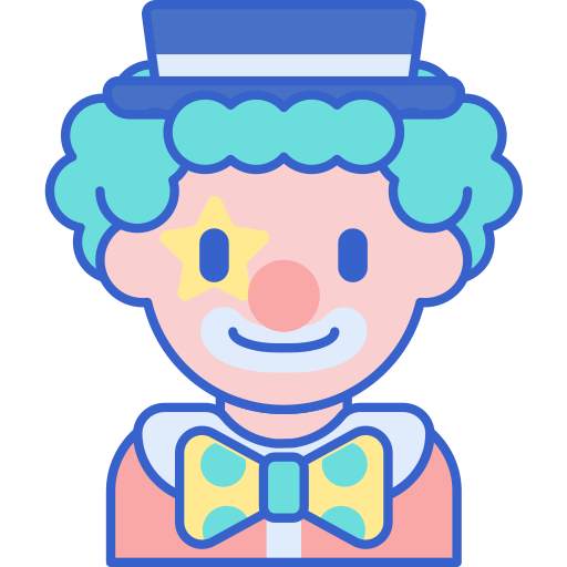 clown Flaticons Lineal Color icoon