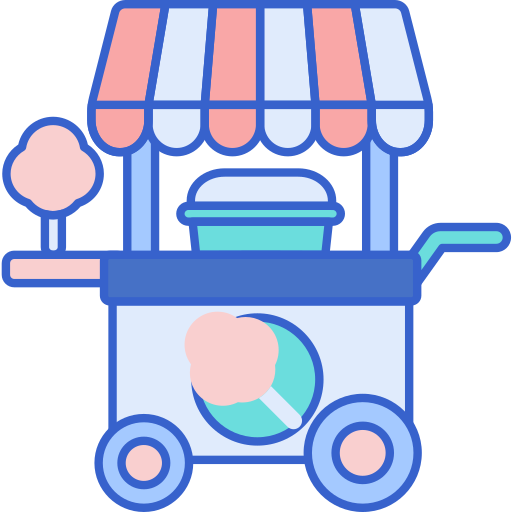 Cotton candy Flaticons Lineal Color icon