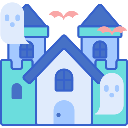 spookhuis Flaticons Lineal Color icoon