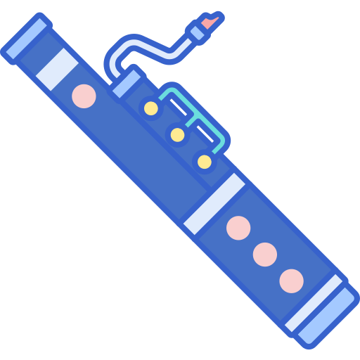 Bassoon Flaticons Lineal Color icon