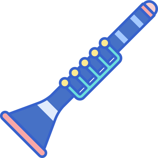 clarinetto Flaticons Lineal Color icona