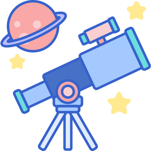 Telescope Flaticons Lineal Color icon