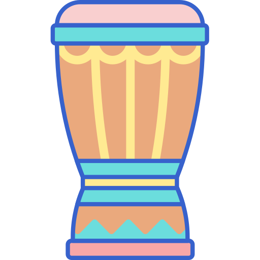 Djembe Flaticons Lineal Color Ícone