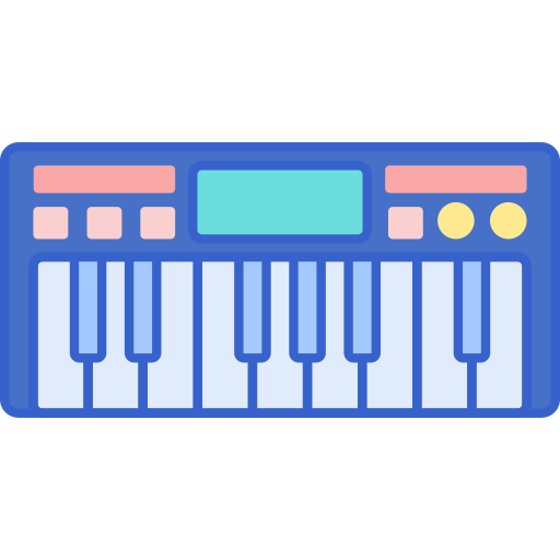 pianino elektryczne Flaticons Lineal Color ikona