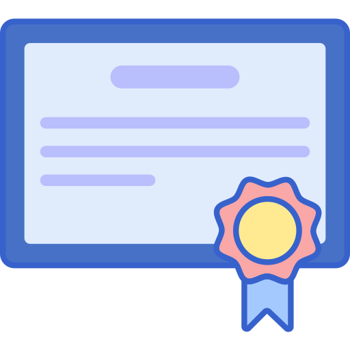 Сертификат Flaticons Lineal Color иконка