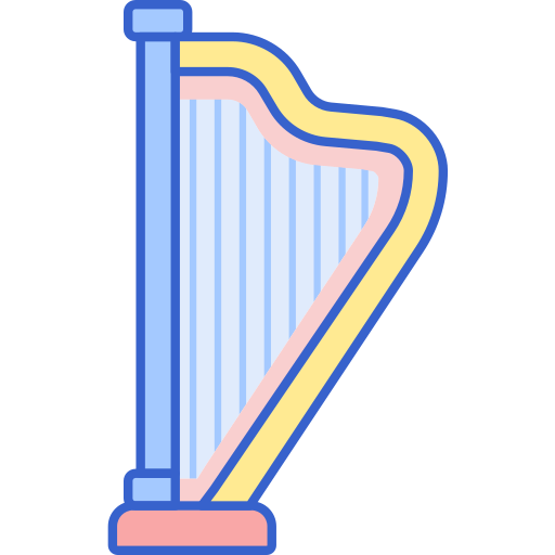 harfa Flaticons Lineal Color ikona