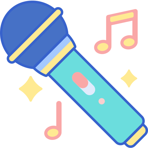 karaoke Flaticons Lineal Color icoon