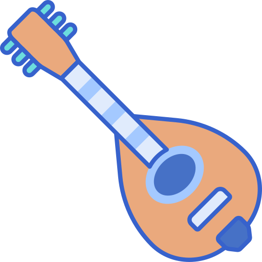 mandolina Flaticons Lineal Color ikona