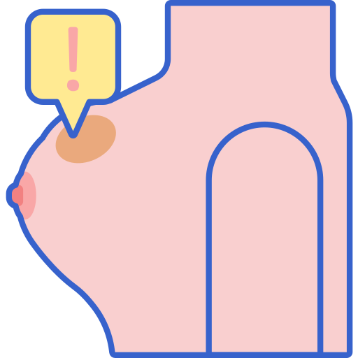 Breast lump Flaticons Lineal Color icon