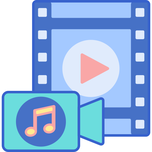 video musical Flaticons Lineal Color icono