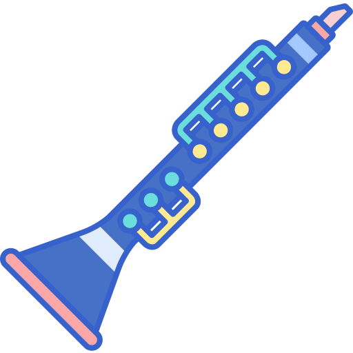 oboe Flaticons Lineal Color icona