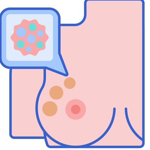 tumore al seno Flaticons Lineal Color icona