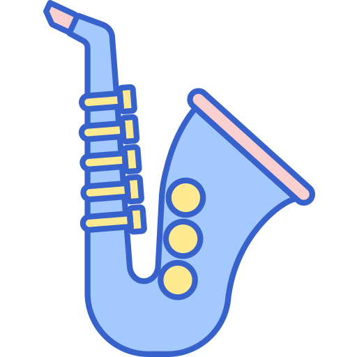 Saxophone Flaticons Lineal Color icon