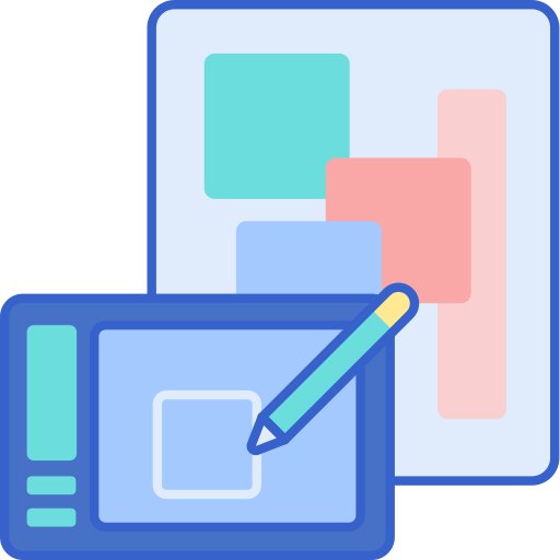 tableta gráfica Flaticons Lineal Color icono