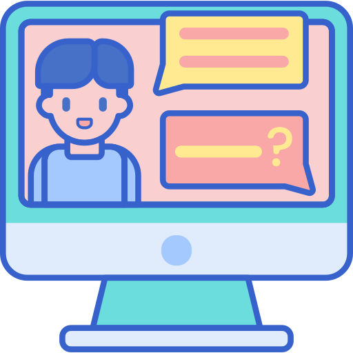 Online counseling Flaticons Lineal Color icon