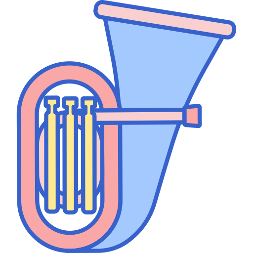 Tuba Flaticons Lineal Color icono