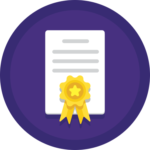 Certificate Flaticons Flat Circular icon