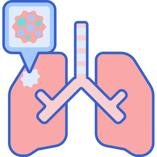rak płuc Flaticons Lineal Color ikona