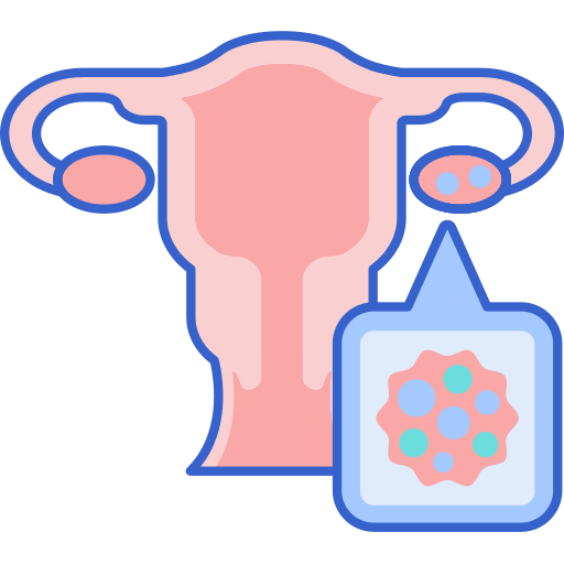 cancer des ovaires Flaticons Lineal Color Icône