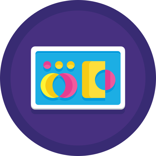 grafisch tablet Flaticons Flat Circular icoon