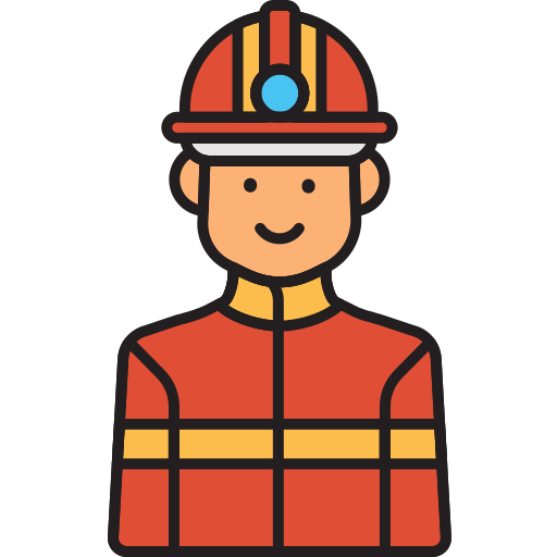 消防士 Flaticons Lineal Color icon