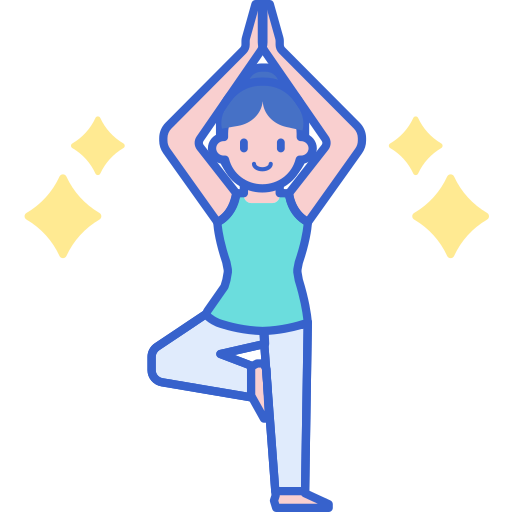 yoga Flaticons Lineal Color icoon