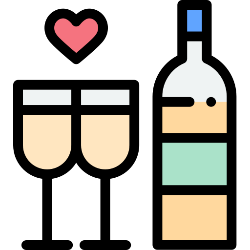 와인 Detailed Rounded Lineal color icon