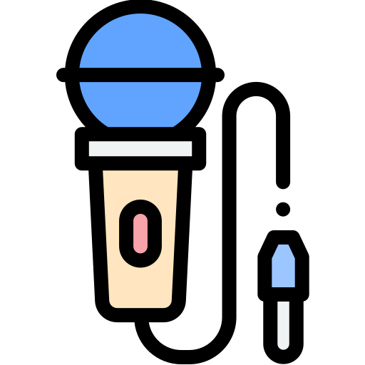 マイクロフォン Detailed Rounded Lineal color icon