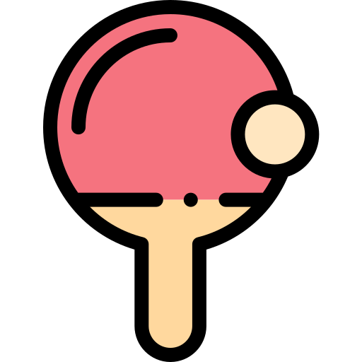 ping pong Detailed Rounded Lineal color icono