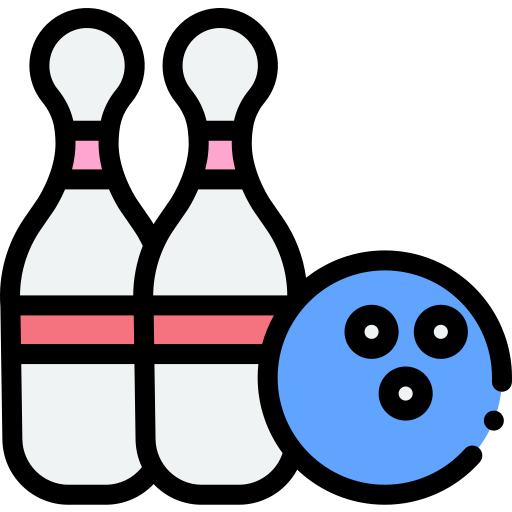 Bowling Detailed Rounded Lineal color icon