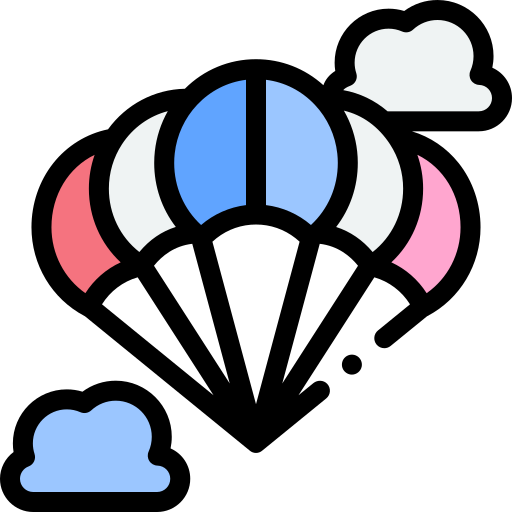 Parachute Detailed Rounded Lineal color icon