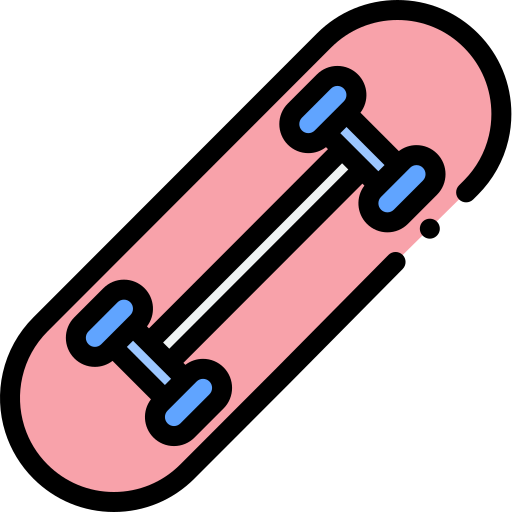 スケートボード Detailed Rounded Lineal color icon