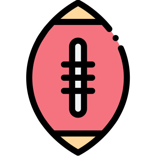 Rugby ball Detailed Rounded Lineal color icon