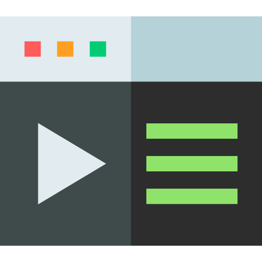video Basic Straight Flat icon