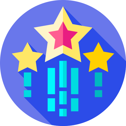 ster Flat Circular Flat icoon