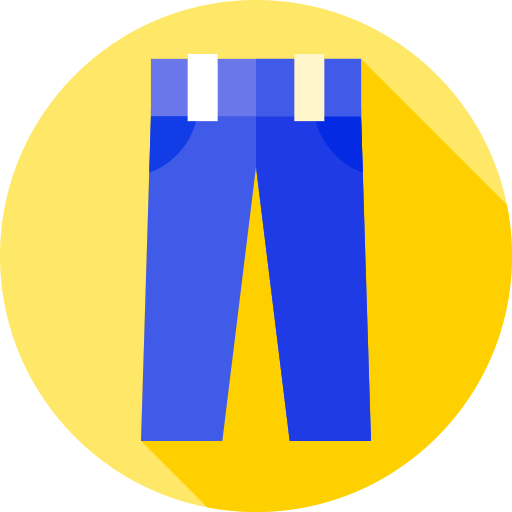 jeans Flat Circular Flat icon