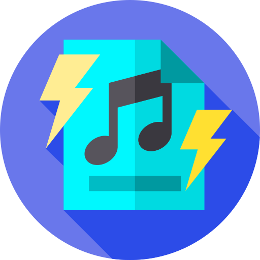 音楽ファイル Flat Circular Flat icon