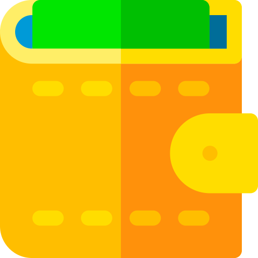 財布 Basic Rounded Flat icon