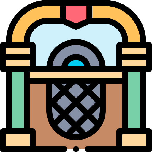 szafa grająca Detailed Rounded Lineal color ikona