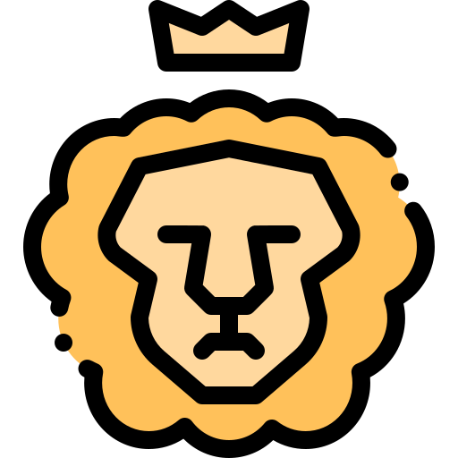 Lion Detailed Rounded Lineal color icon
