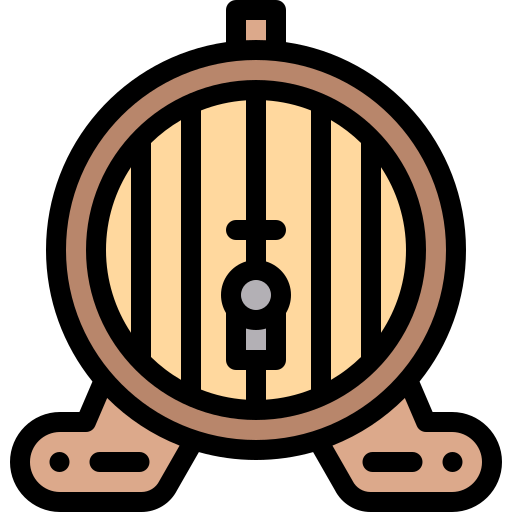 Beer keg Detailed Rounded Lineal color icon