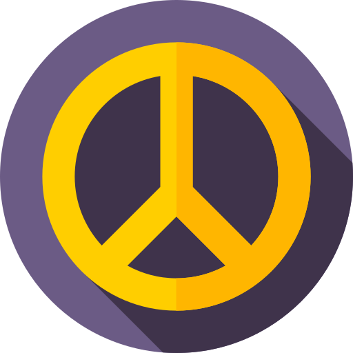 signo de la paz Flat Circular Flat icono