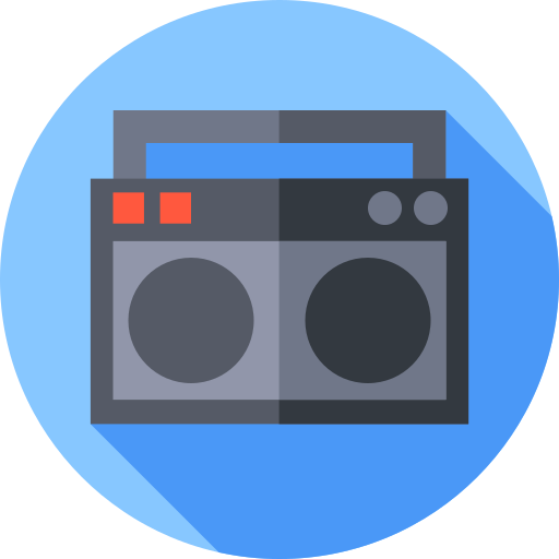 radiocassette Flat Circular Flat icoon