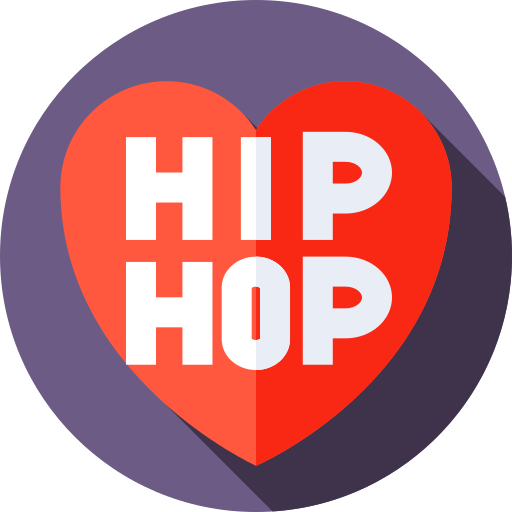 Hip hop Flat Circular Flat icono
